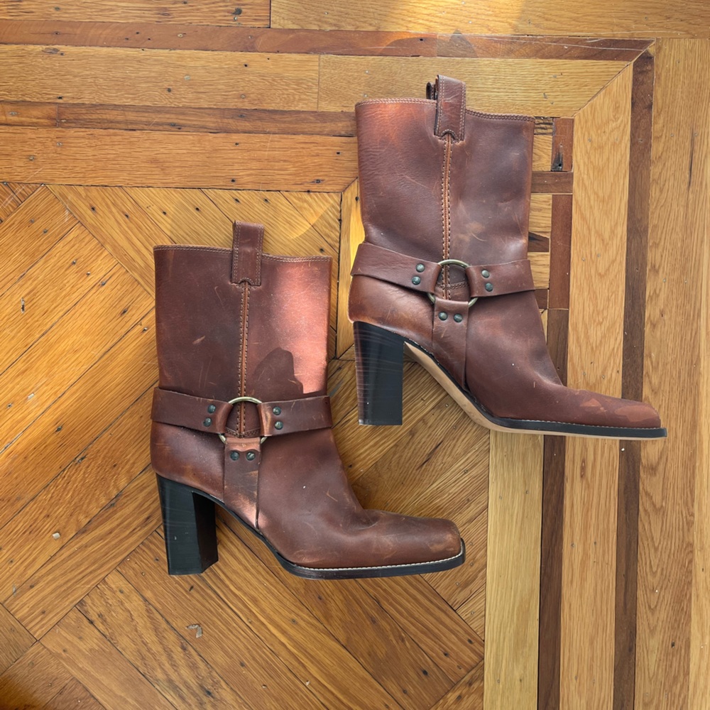 NEW Never Worn Michael Kors Brown Moto Western Style Heel Boots Size 11